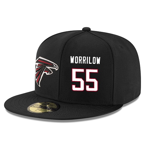 NFL Atlanta Falcons #55 Paul Worrilow Stitched Snapback Adjustable Player Hat - Black/White